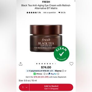 Fresh Black Tea Advanced Age Renewal Eye Cream